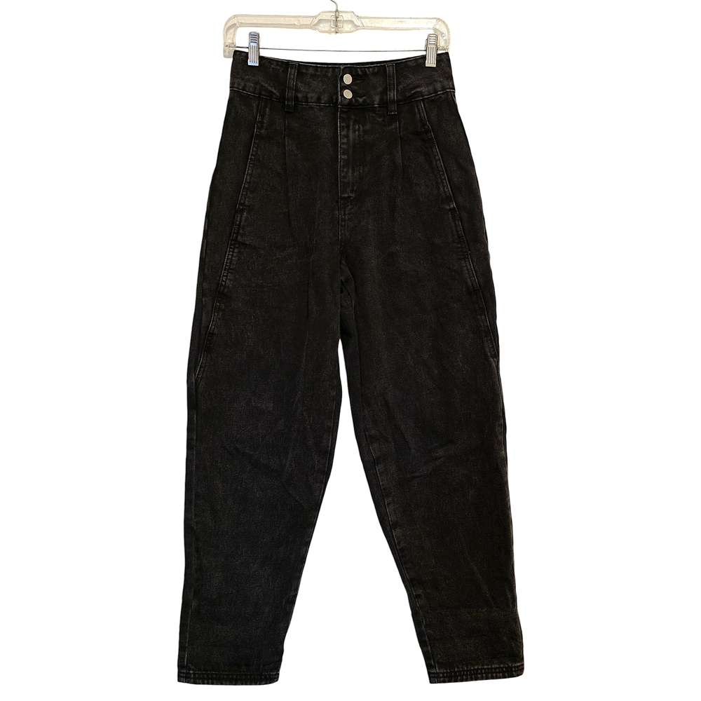 SHEIN - Black High Rise Barrel Leg Jeans